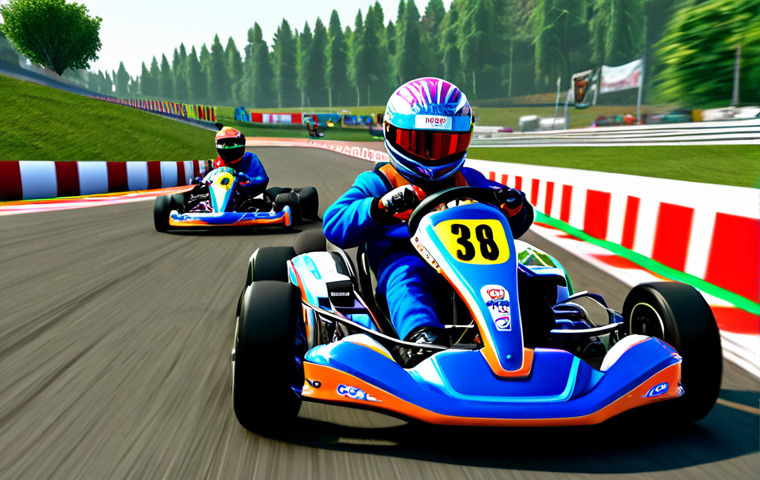 카트라이더 신규 기능 베타 리뷰 - Intense Kart Racing**

"A vibrant scene of Kartik Rider racers on a challenging track, fully clothed...