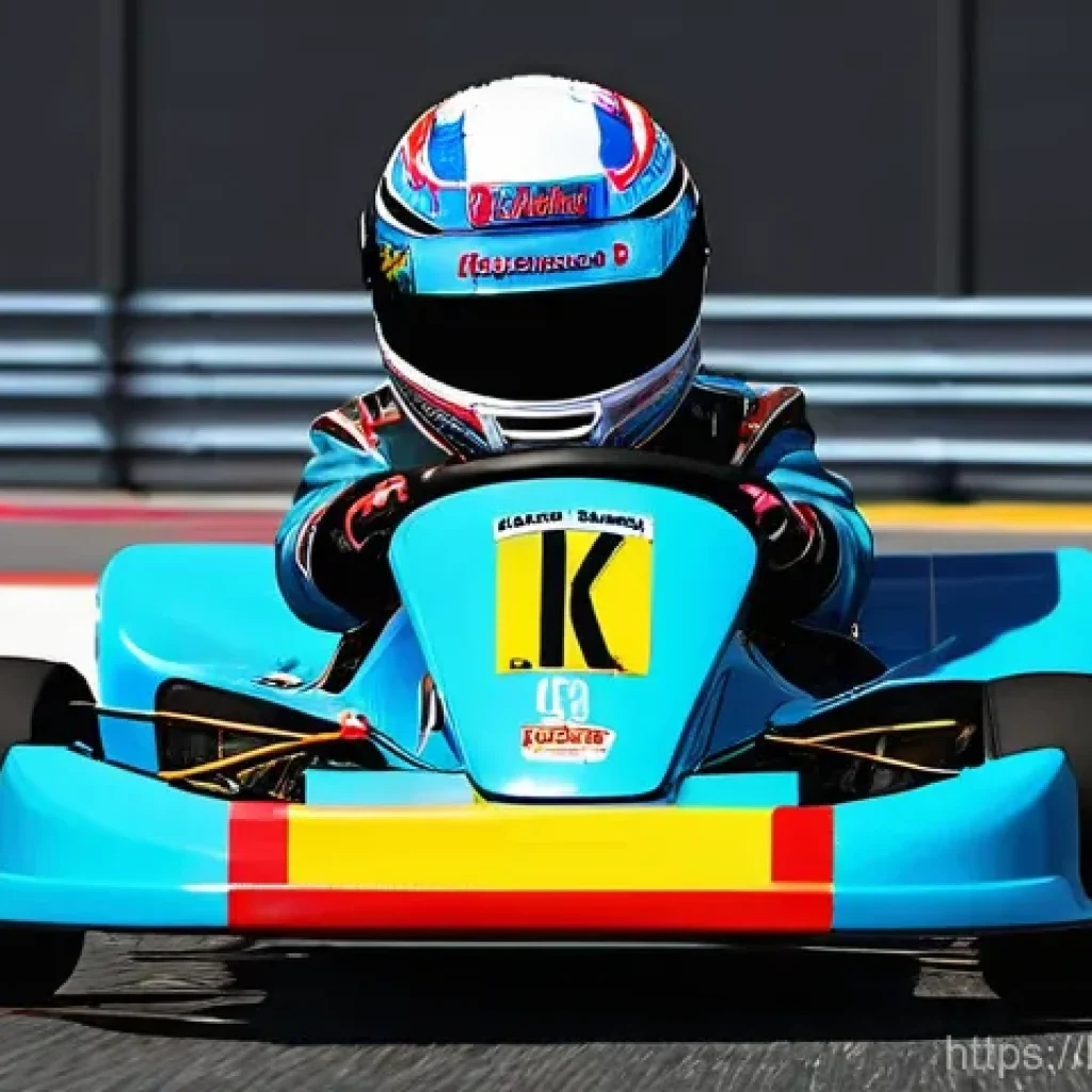 카트라이더 초보 유저 필수 팁 - **Prompt:** "A young, enthusiastic male gamer, approximately 16 years old, with bright, determined e...