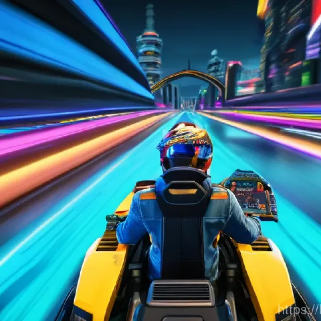 카트라이더 초보 유저의 트랙 공략법 - **Prompt 1: Dynamic Drifting Master in KartRider**
    "A vibrant, dynamic shot of a young male game...