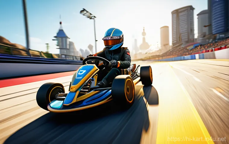 카트라이더 게임 설정 가이드 - **Prompt 1: High-Fidelity KartRider Race**
    "A dynamic, high-angle action shot of a vibrant KartR...