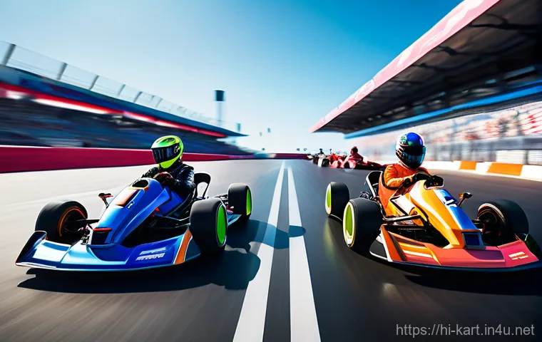 카트라이더 개인전 포지션 분석 - **Prompt: Dynamic Race Start**
"A vibrant and high-energy cinematic shot capturing the explosive...