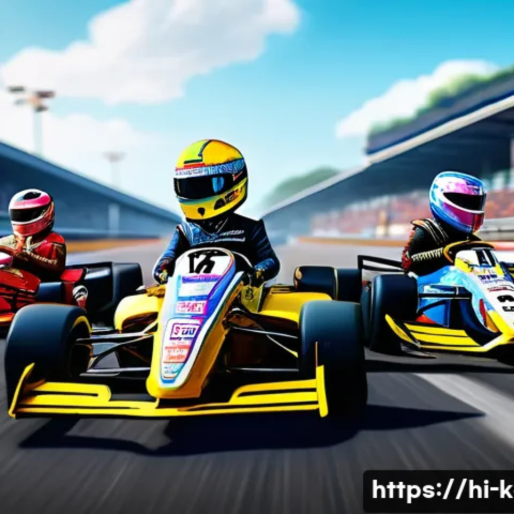 카트라이더 팬아트 이벤트와 성공 팁 - A vibrant and dynamic fan art scene inspired by the game Kart Rider, featuring a colorful race track...