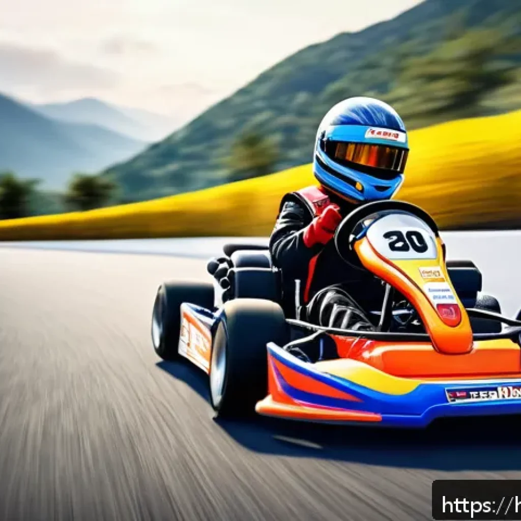 카트라이더 신규 유저 적응 시간 - A vibrant and dynamic racing scene from a kart racing video game inspired by CartRider, featuring a ...