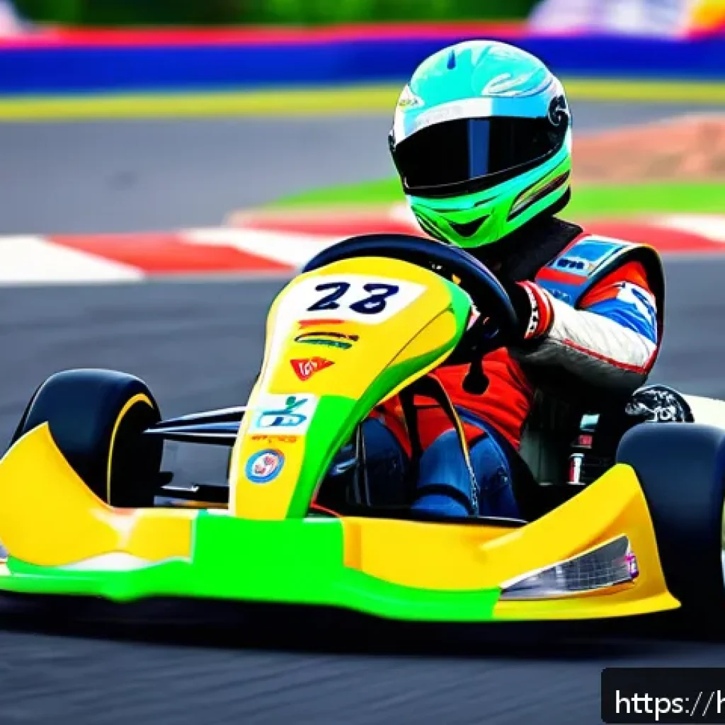 카트라이더 초보 유저를 위한 전략 가이드 - A dynamic racing scene in a vibrant Kart Rider game environment featuring a young Indian male player...