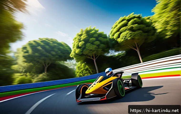 카트라이더 업데이트 콘텐츠 리뷰 - A vibrant and dynamic racing scene on a newly designed Kart Rider track featuring a blend of lush na...