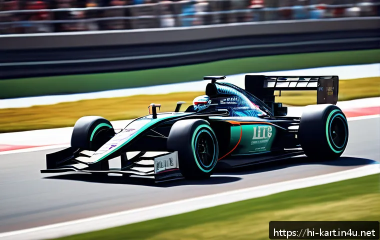 카트라이더 트랙 활용 방법 - A dynamic racing scene on a detailed race track featuring a balanced car designed for mixed tracks w...