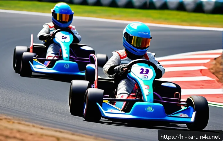 카트라이더 아이템전 활용법 - A dynamic Kart Rider item mode scene showing a diverse team of Indian players in colorful racing sui...