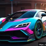 Home 20 카트라이더 이벤트 코인 사용법 - A vibrant digital gaming scene showing a player customizing a futuristic racing car with exclusive l...